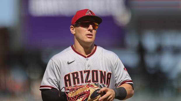 Arizona Diamondbacks OF Daulton Varsho on defense